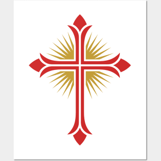 Cross of Jesus Christ and all-round radiance Posters and Art